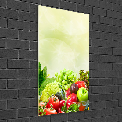 Tableau photo sur verre Légumes et fruits