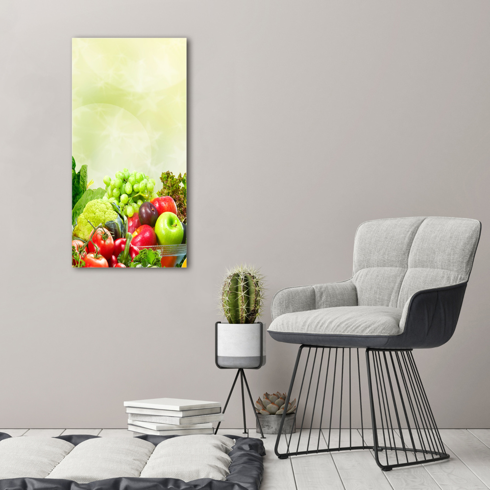 Tableau photo sur verre Légumes et fruits