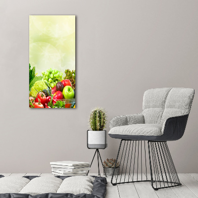 Tableau photo sur verre Légumes et fruits