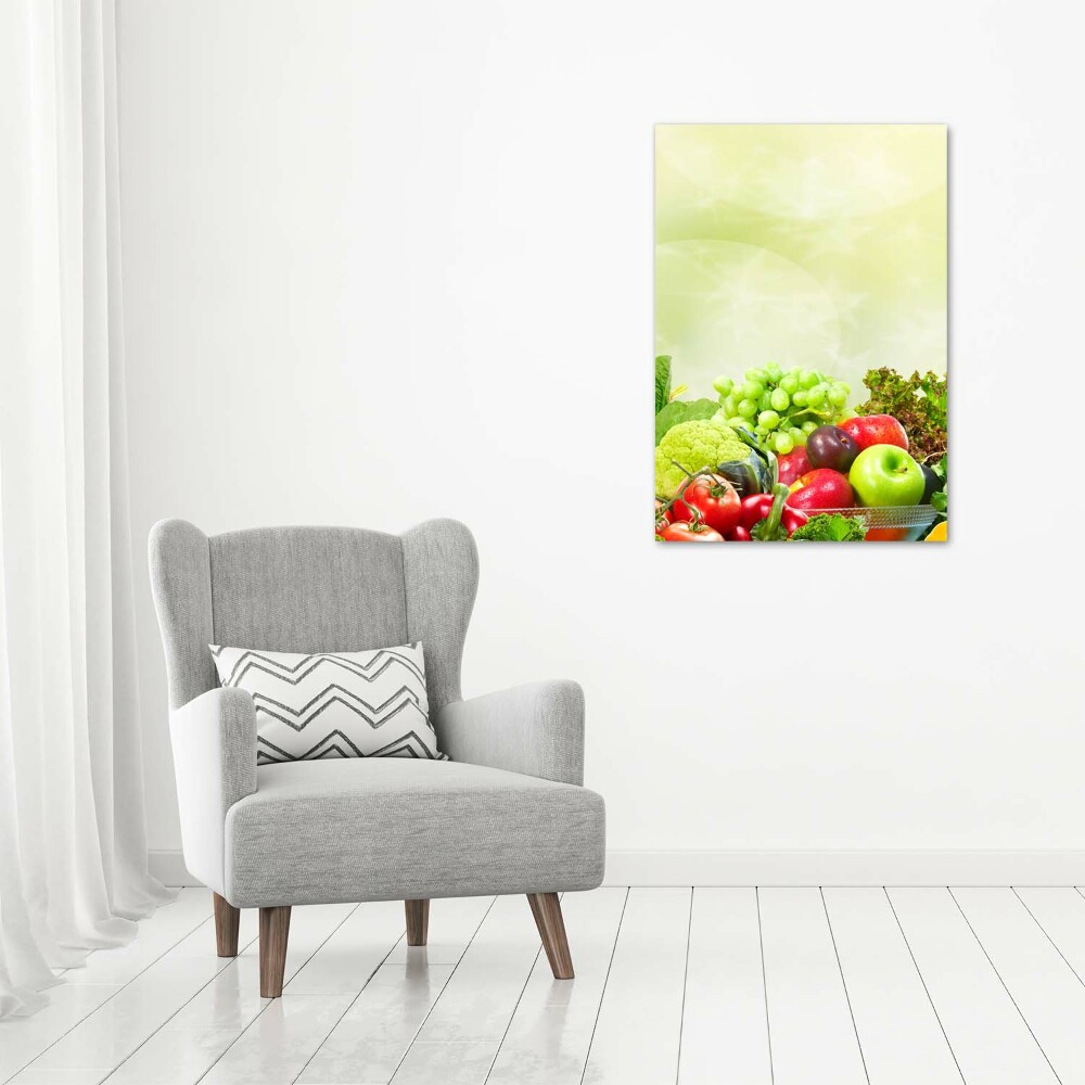 Tableau photo sur verre Légumes et fruits