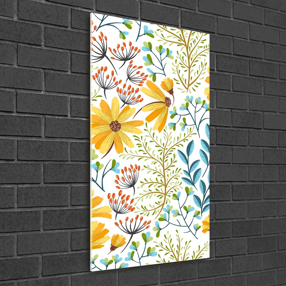 Tableau photo sur verre Fleurs des champs