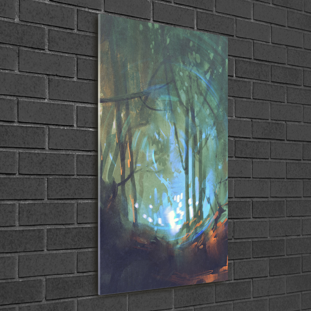 Tableau sur verre Forêt mystique