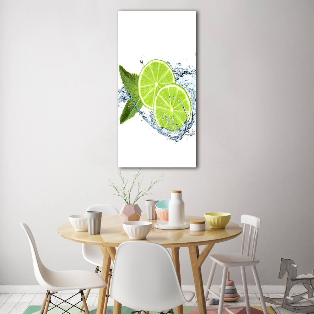 Tableau sur verre Citrons verts