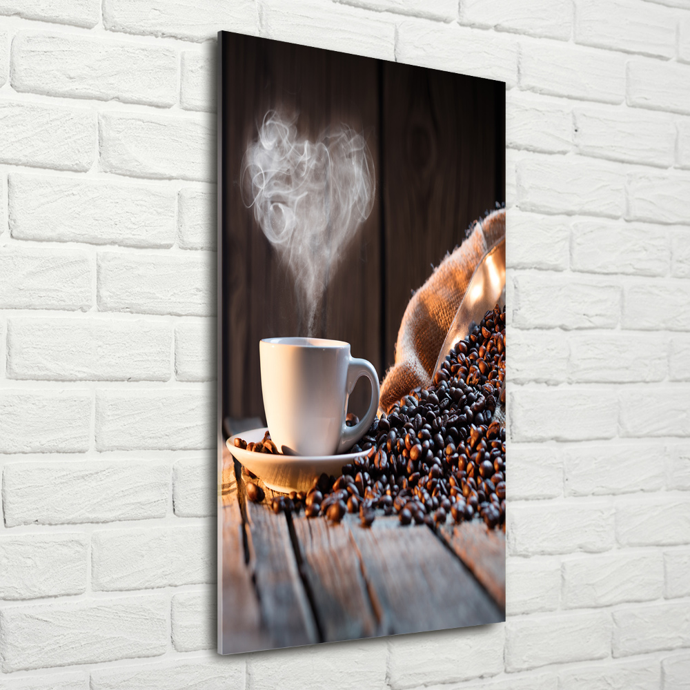 Tableau imprimé sur verre Tasse de café