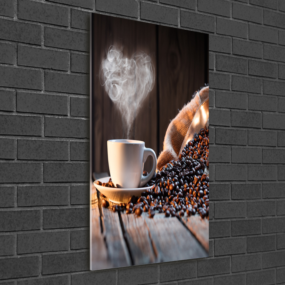 Tableau imprimé sur verre Tasse de café