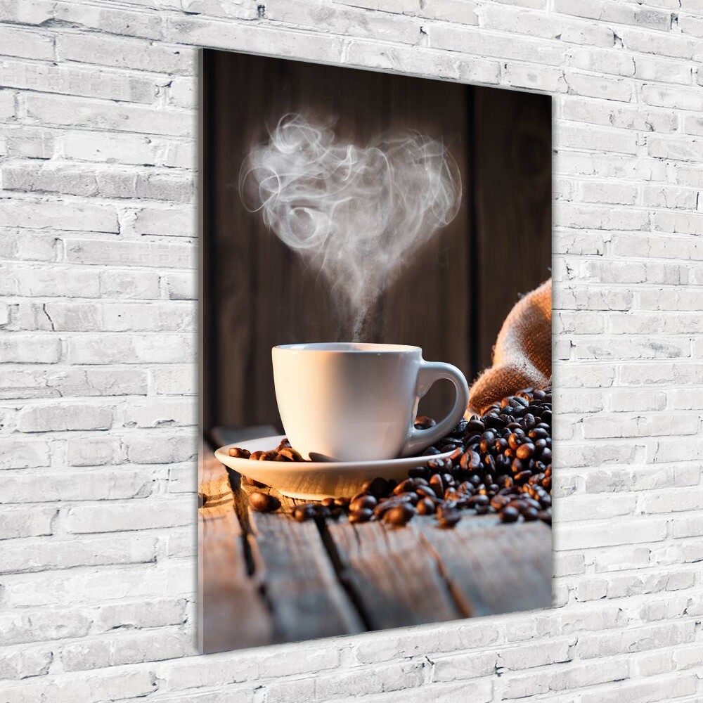 Tableau imprimé sur verre Tasse de café