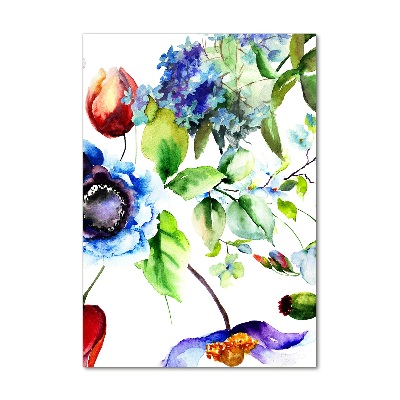 Tableau sur verre Fleurs des champs