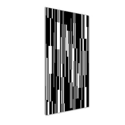 Tableau sur verre Lignes noires et blanches