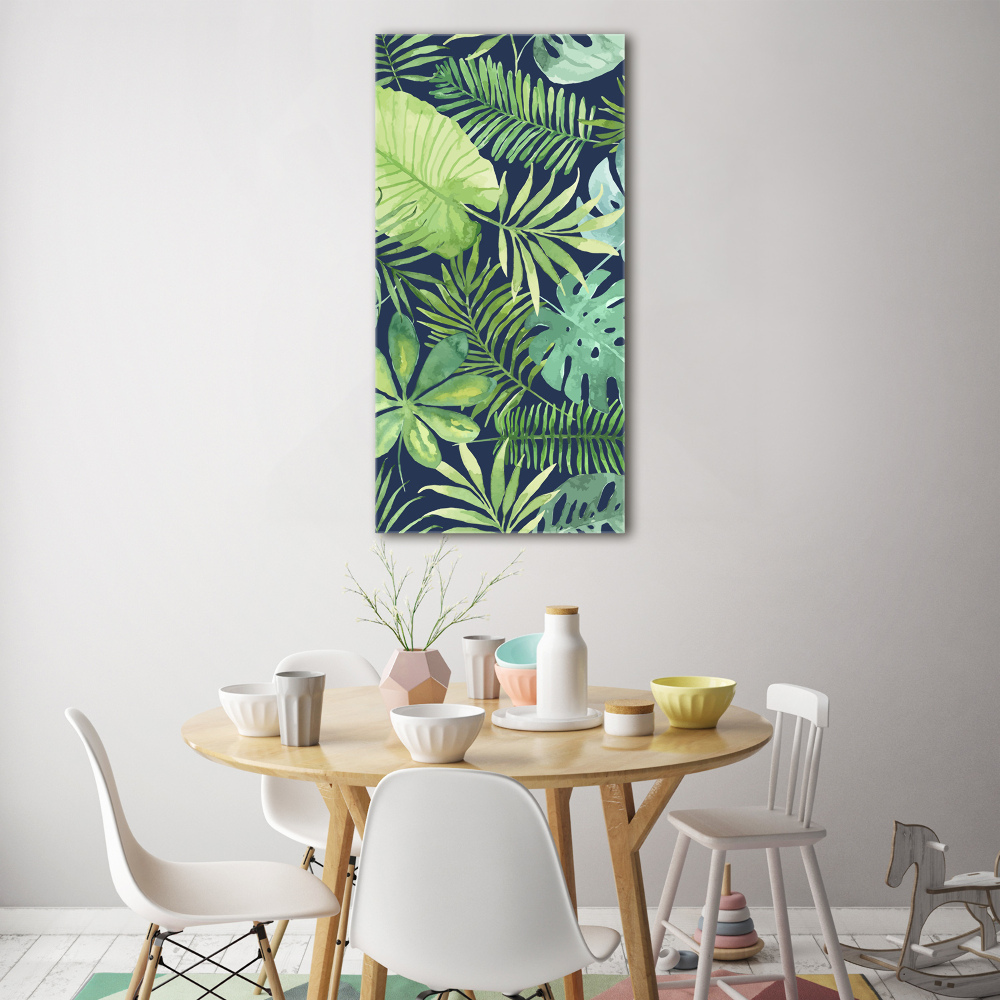 Tableau photo sur verre Feuilles tropicales