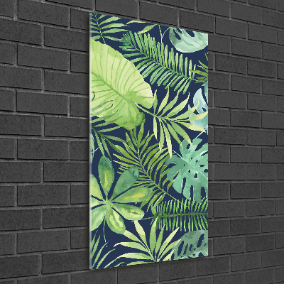 Tableau photo sur verre Feuilles tropicales