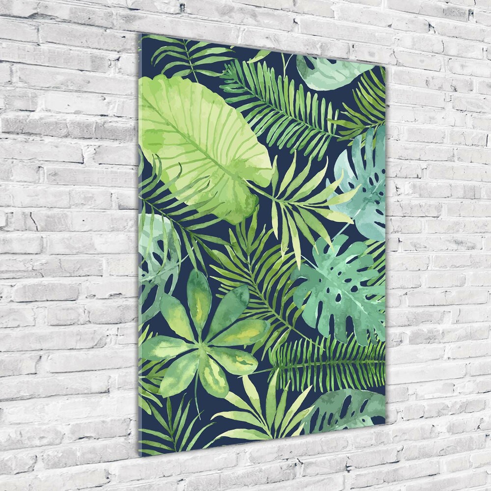 Tableau photo sur verre Feuilles tropicales