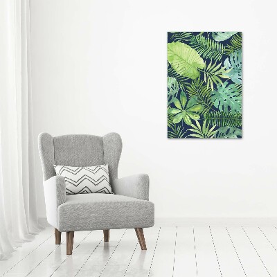 Tableau photo sur verre Feuilles tropicales