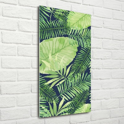 Tableau en verre Feuilles tropicales flore