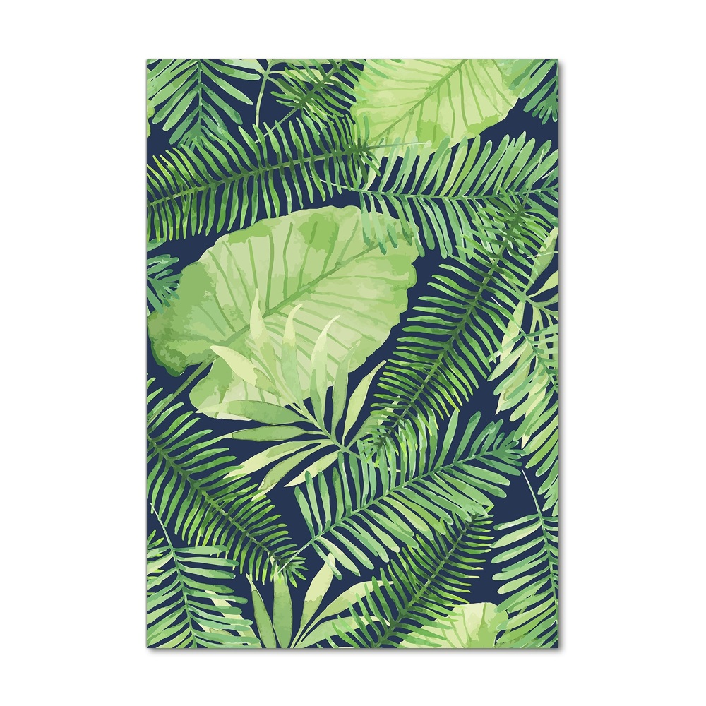 Tableau en verre Feuilles tropicales flore