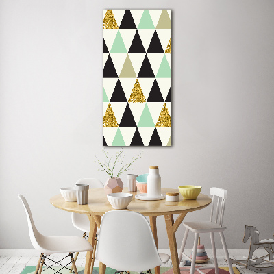 Tableau photo sur verre Triangles colorés