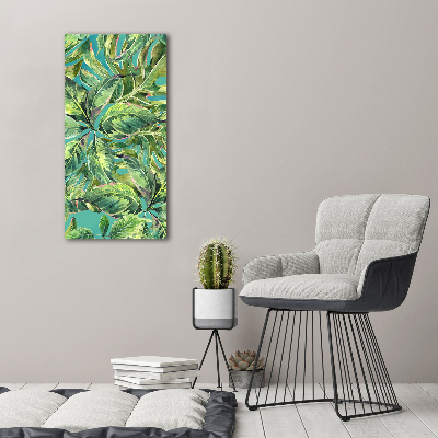 Tableau sur verre Feuilles tropicales flore