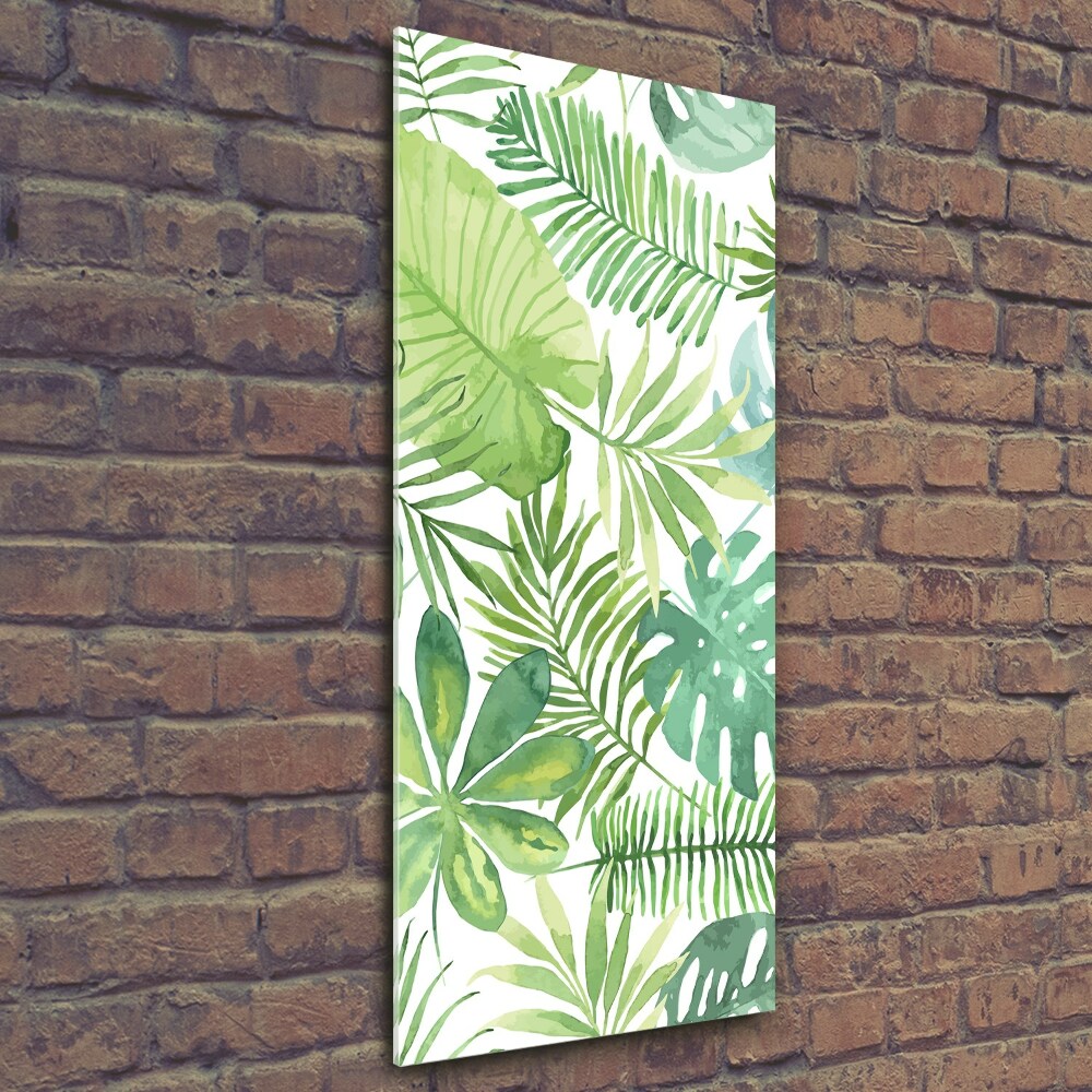 Tableau imprimé sur verre Feuilles tropicales flore