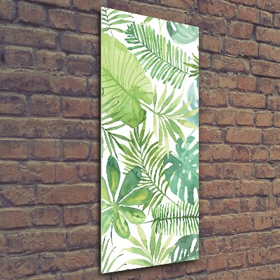 Tableau imprimé sur verre Feuilles tropicales flore