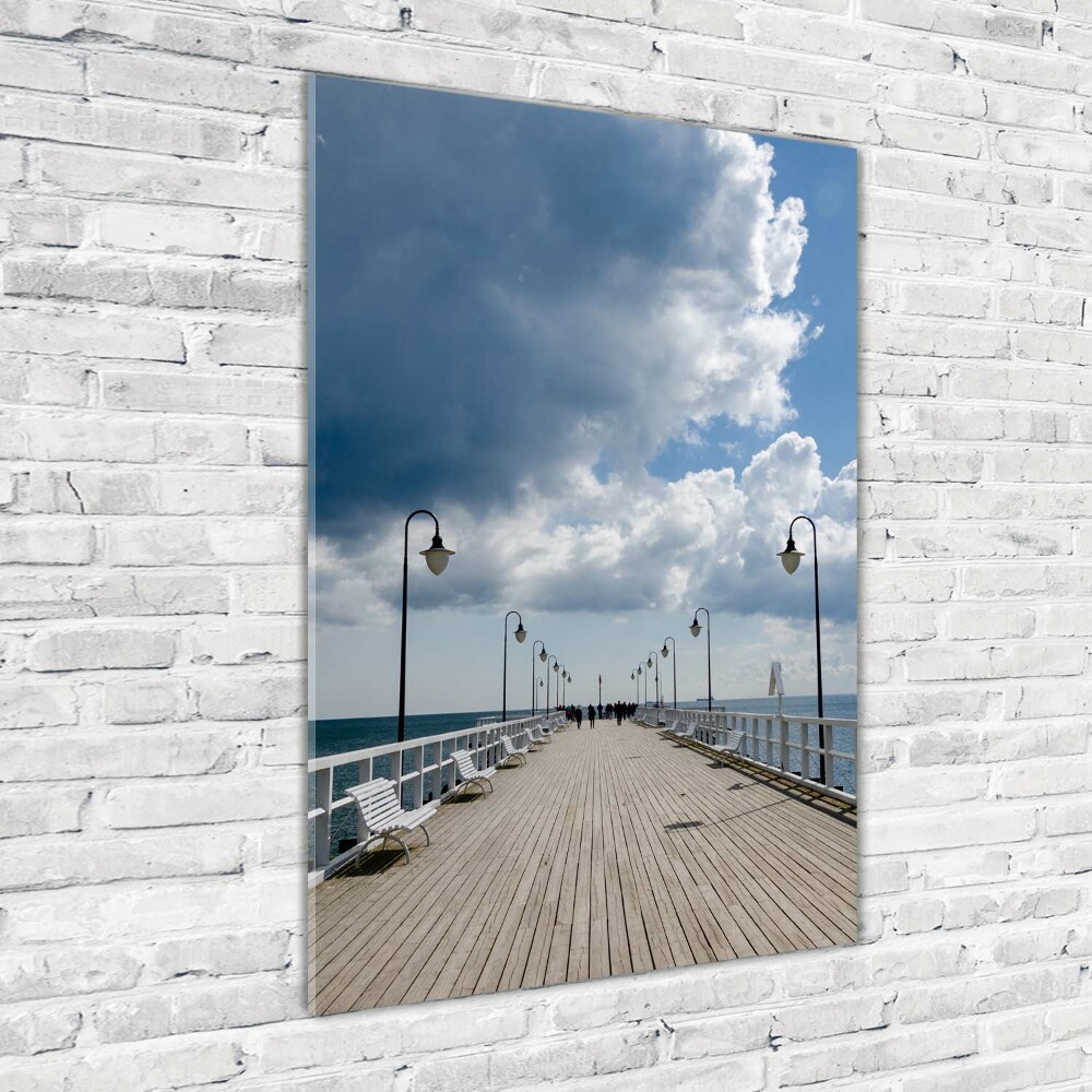 Tableau photo sur verre Jetée à Orłowo