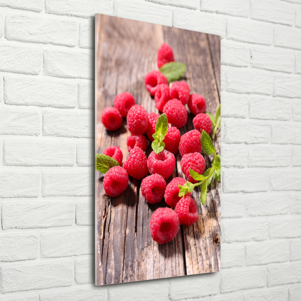 Tableau imprimé sur verre Framboises