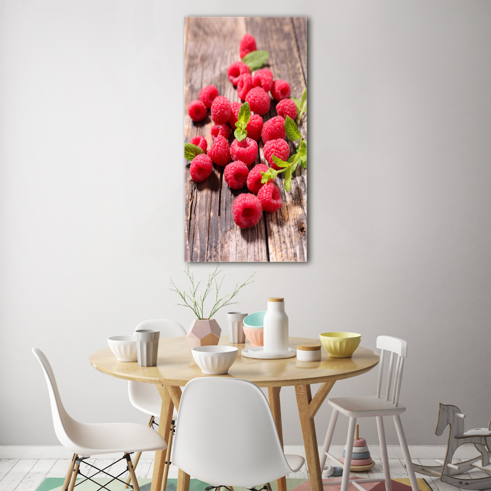 Tableau imprimé sur verre Framboises