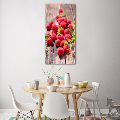 Tableau imprimé sur verre Framboises