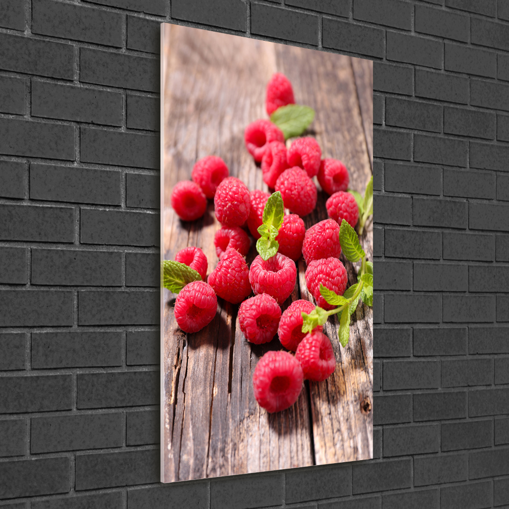 Tableau imprimé sur verre Framboises