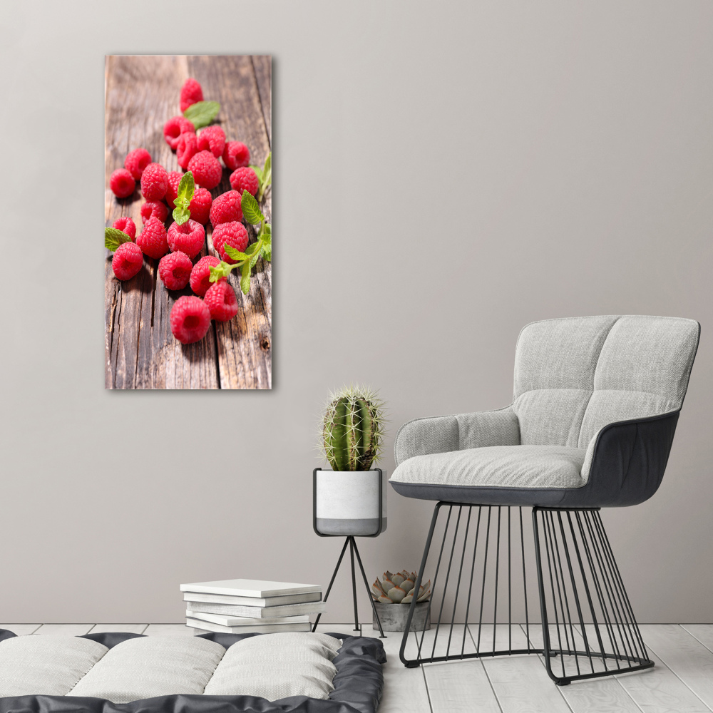 Tableau imprimé sur verre Framboises