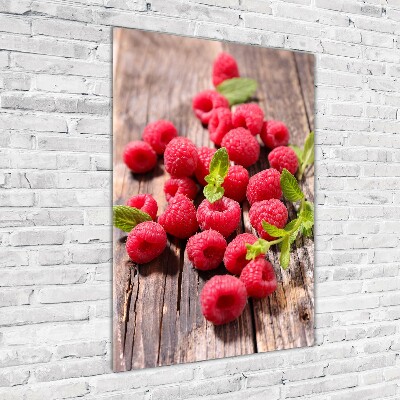 Tableau imprimé sur verre Framboises