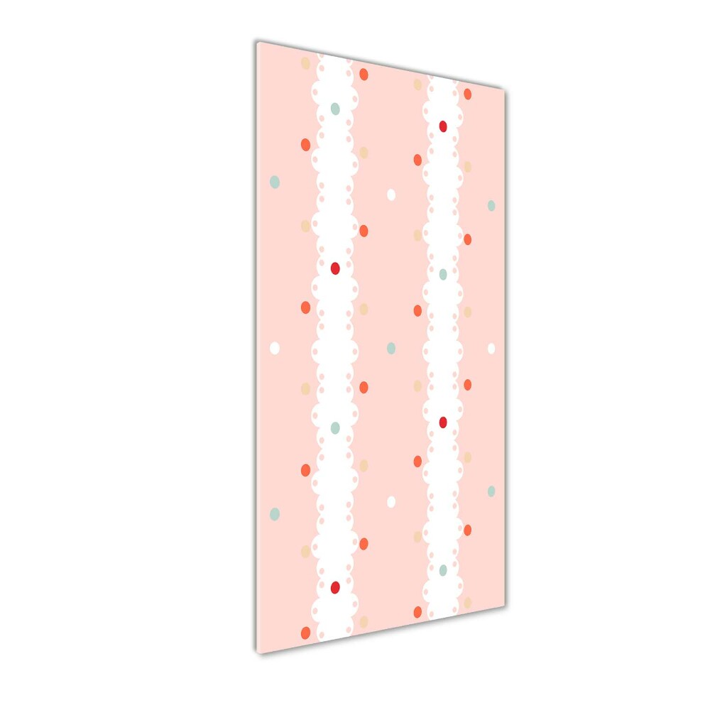 Tableau imprimé sur verre Fond à points colorés