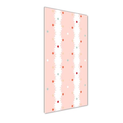 Tableau imprimé sur verre Fond à points colorés