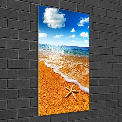 Tableau photo sur verre Étoile de mer sur la plage