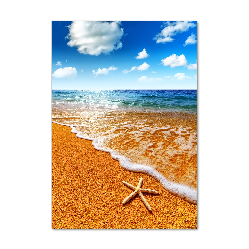 Tableau photo sur verre Étoile de mer sur la plage