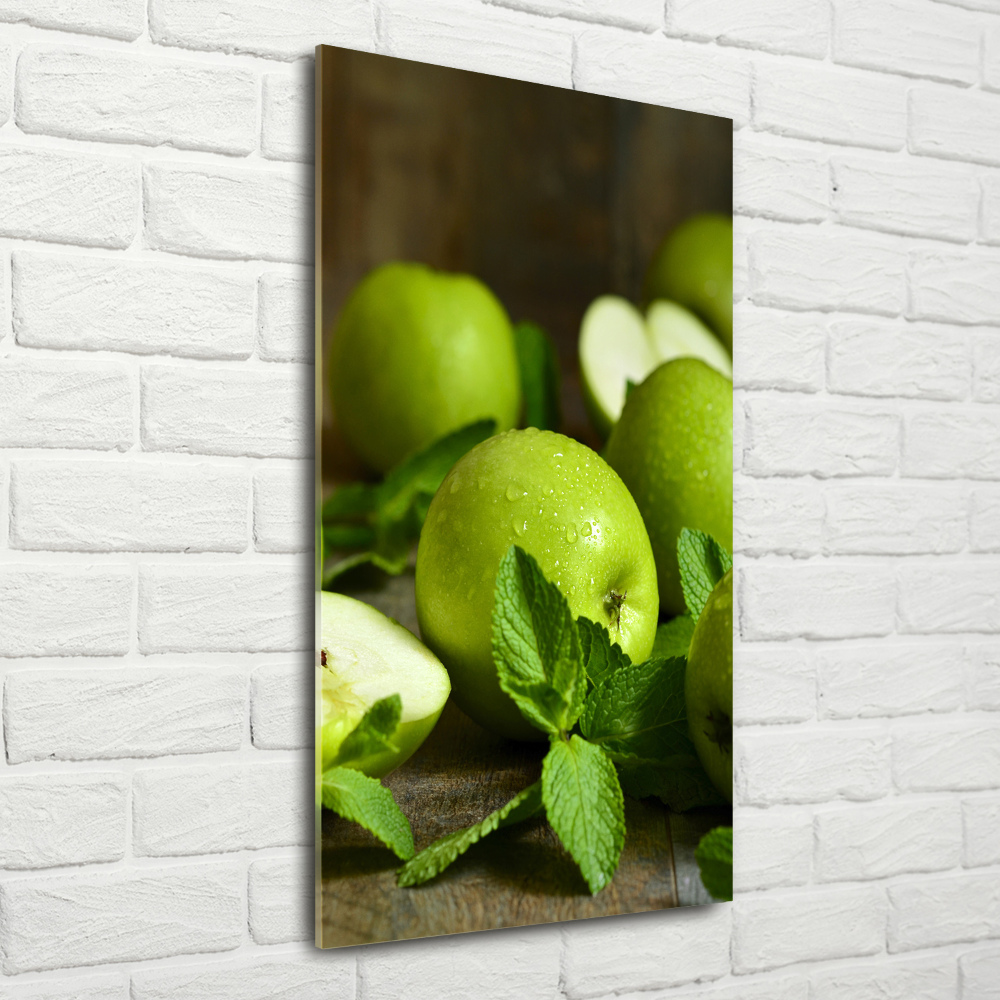 Tableau sur verre Pommes vertes