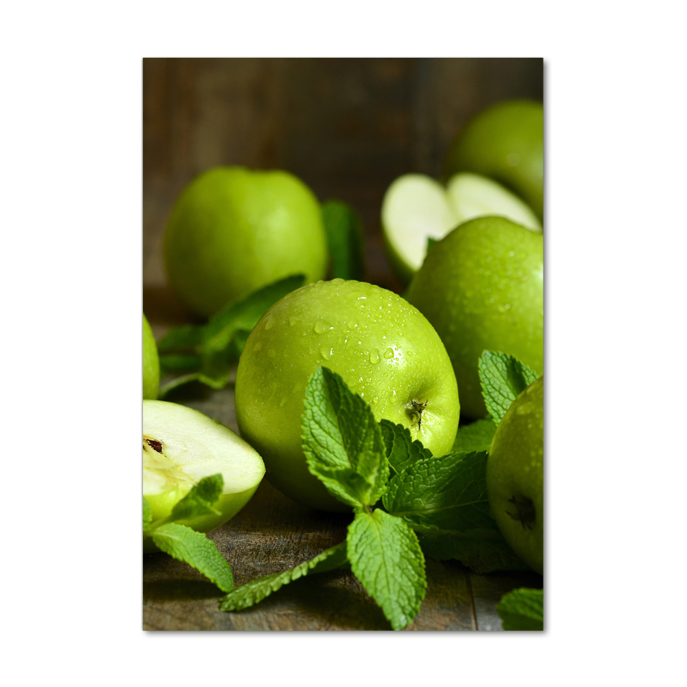 Tableau sur verre Pommes vertes