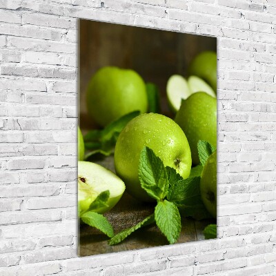 Tableau sur verre Pommes vertes