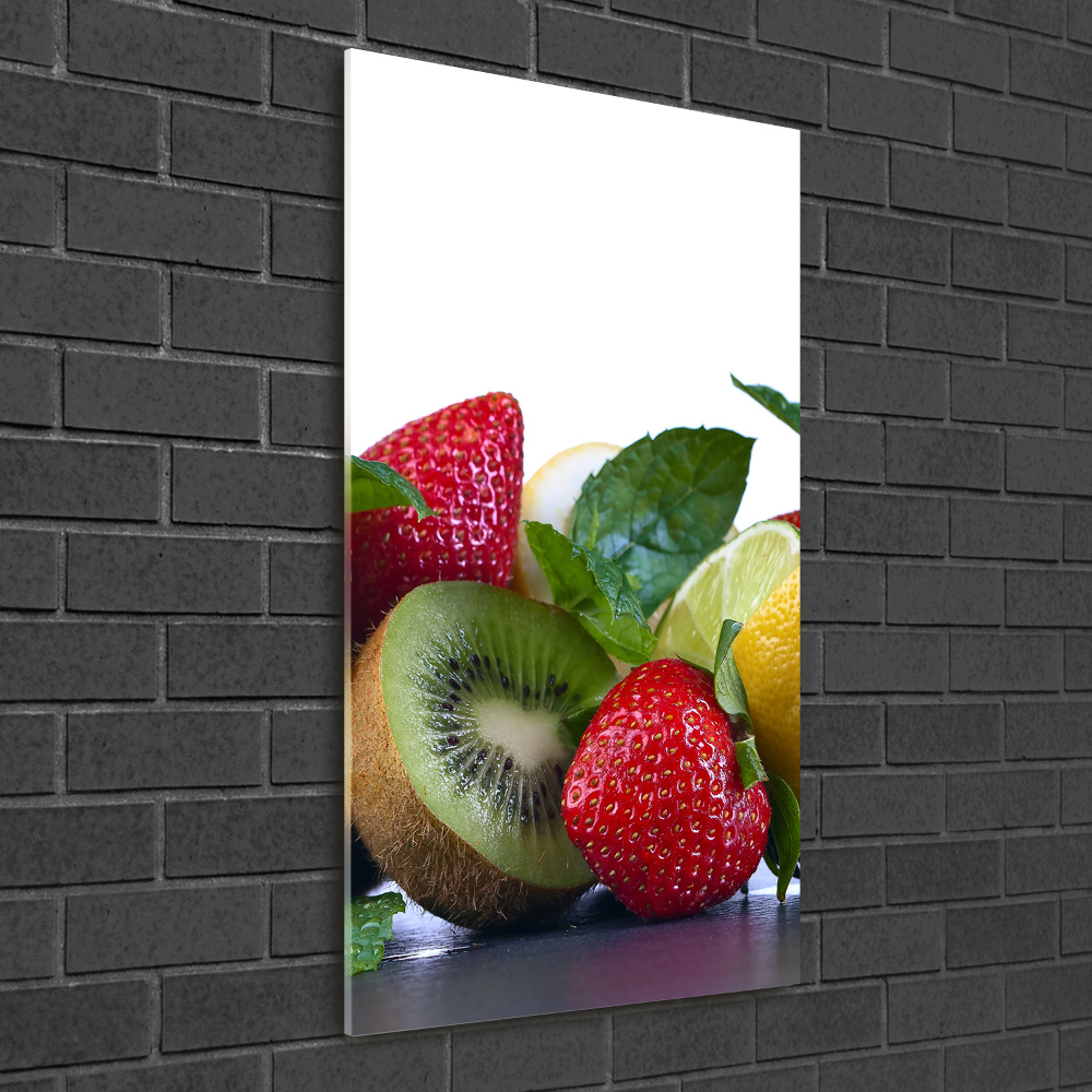 Tableau en verre Fruits sains