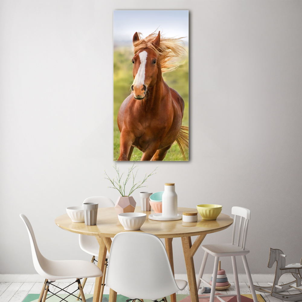 Tableau sur verre Cheval au galop