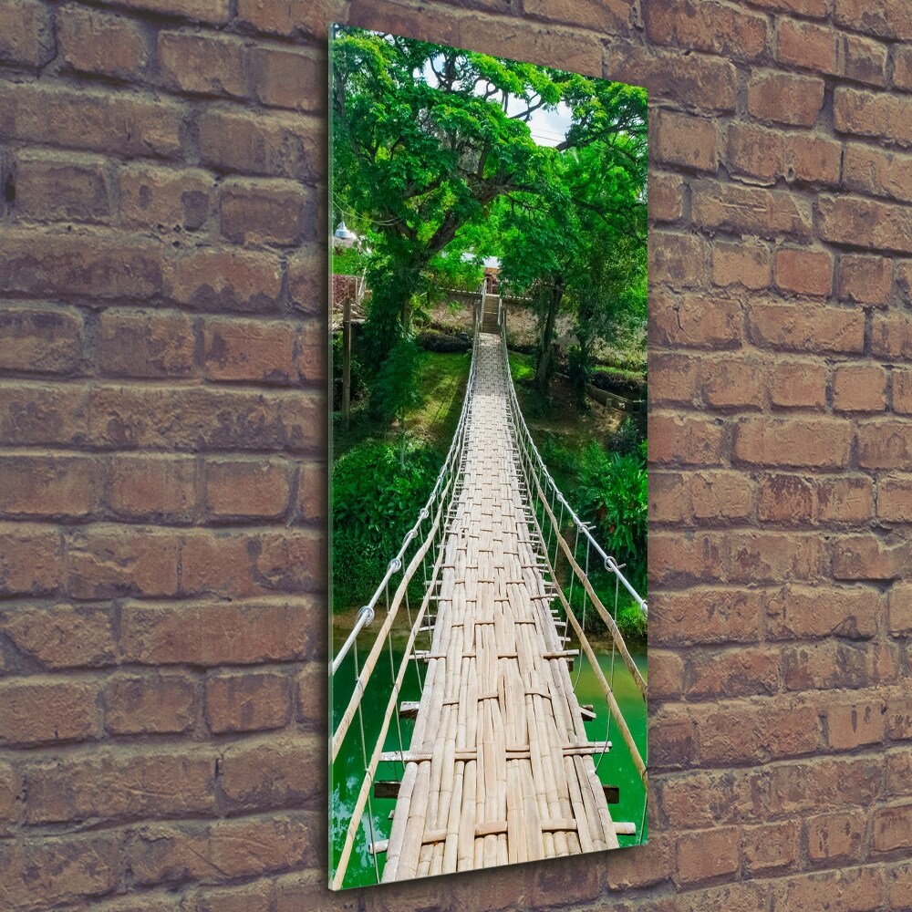 Tableau verre imprimé Pont dans le parc