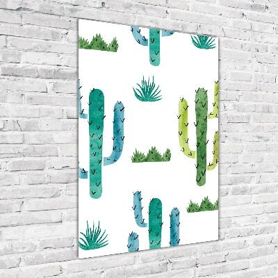 Tableau en verre Cactus