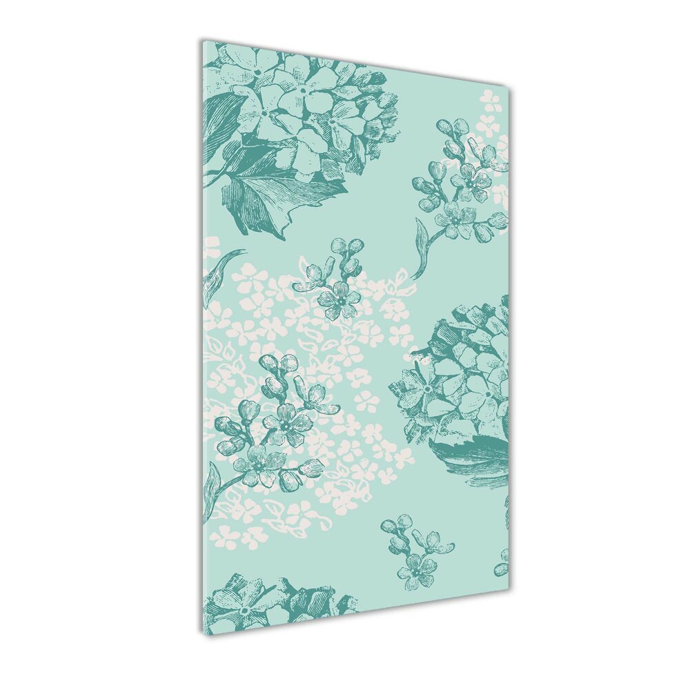 Tableau photo sur verre Hortensia