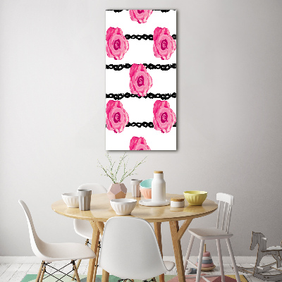 Tableau imprimé sur verre Roses fleurs