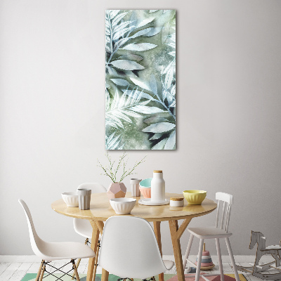 Tableau sur verre Feuilles