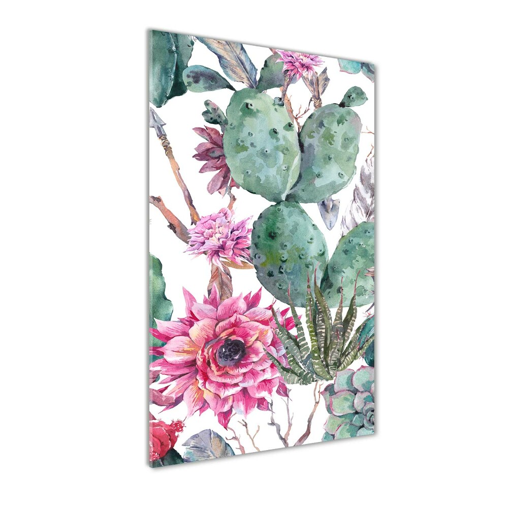 Tableau photo sur verre Cacti