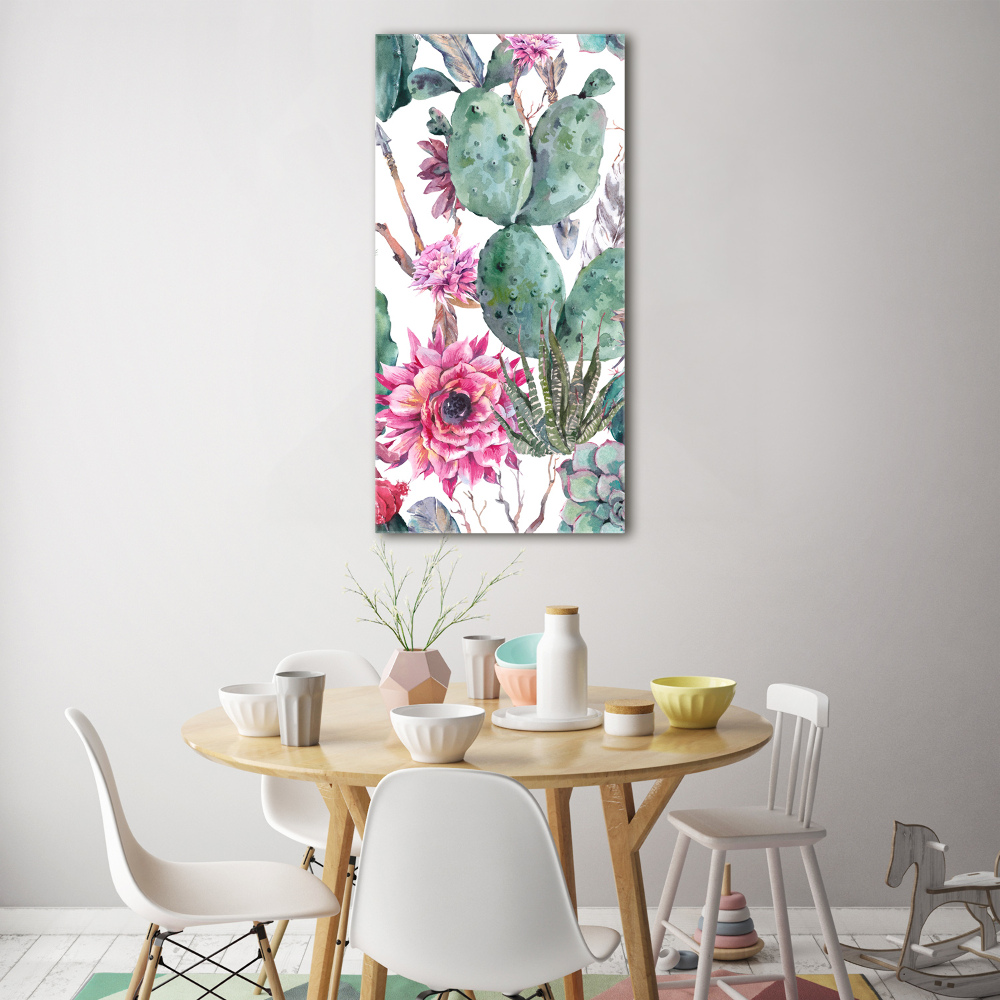 Tableau photo sur verre Cacti