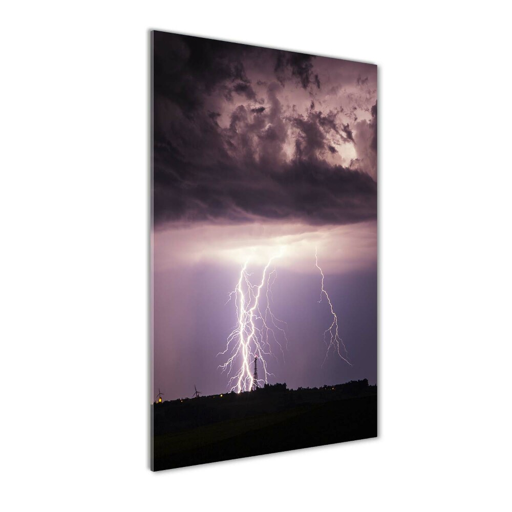 Tableau photo sur verre Orage