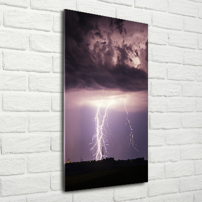 Tableau photo sur verre Orage