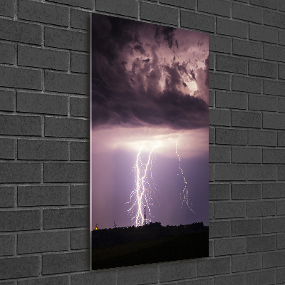 Tableau photo sur verre Orage