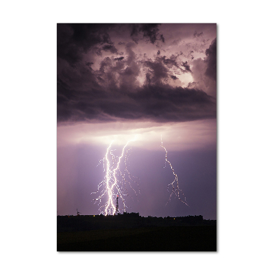 Tableau photo sur verre Orage