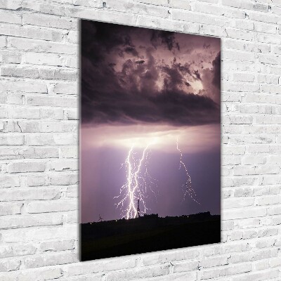 Tableau photo sur verre Orage